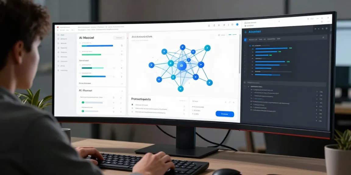 An intelligent professional engaging with AI-powered tools on WhatsApp网页版, utilizing automation and machine learning features for enhanced communication.