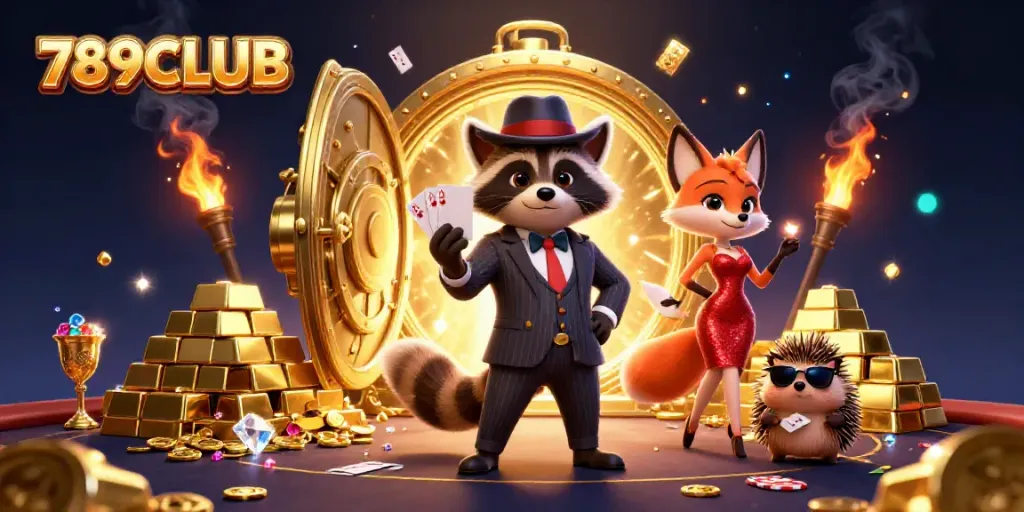 Experience the thrill at 789CLUB with our vibrant casino illustration featuring poker action.