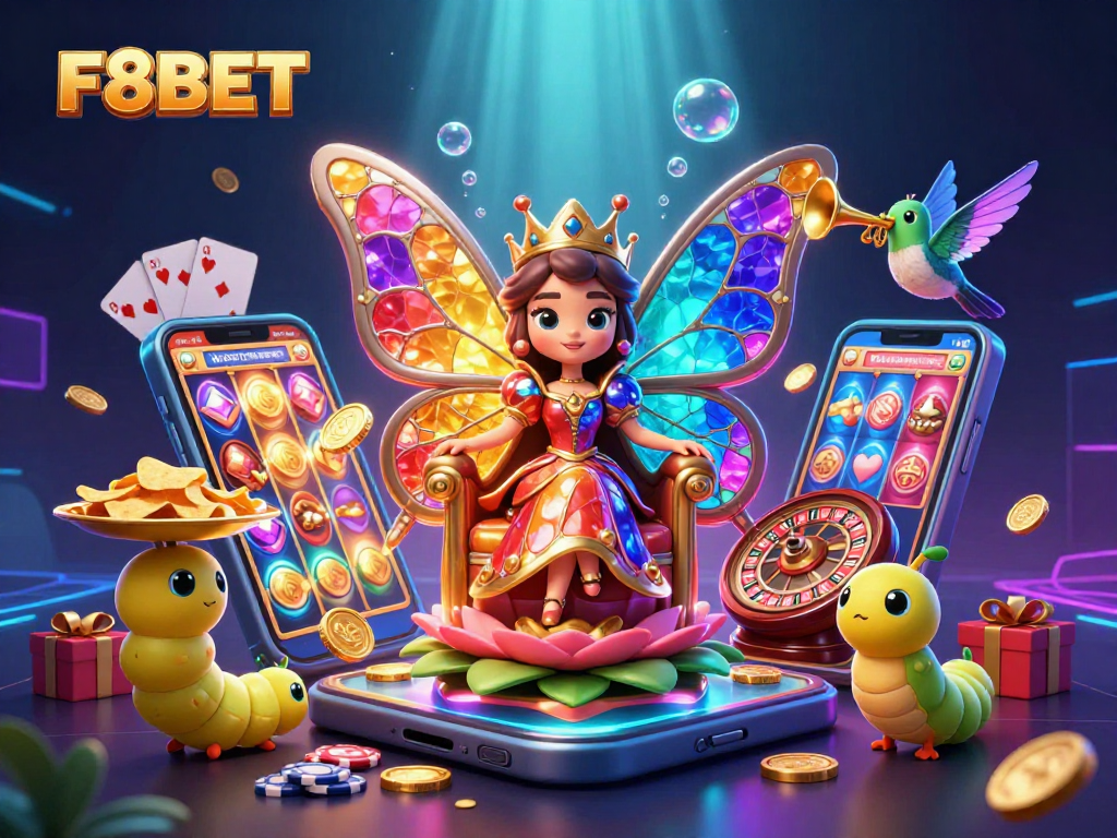 Experience the excitement of F8BET with vibrant slot games and dynamic casino elements.
