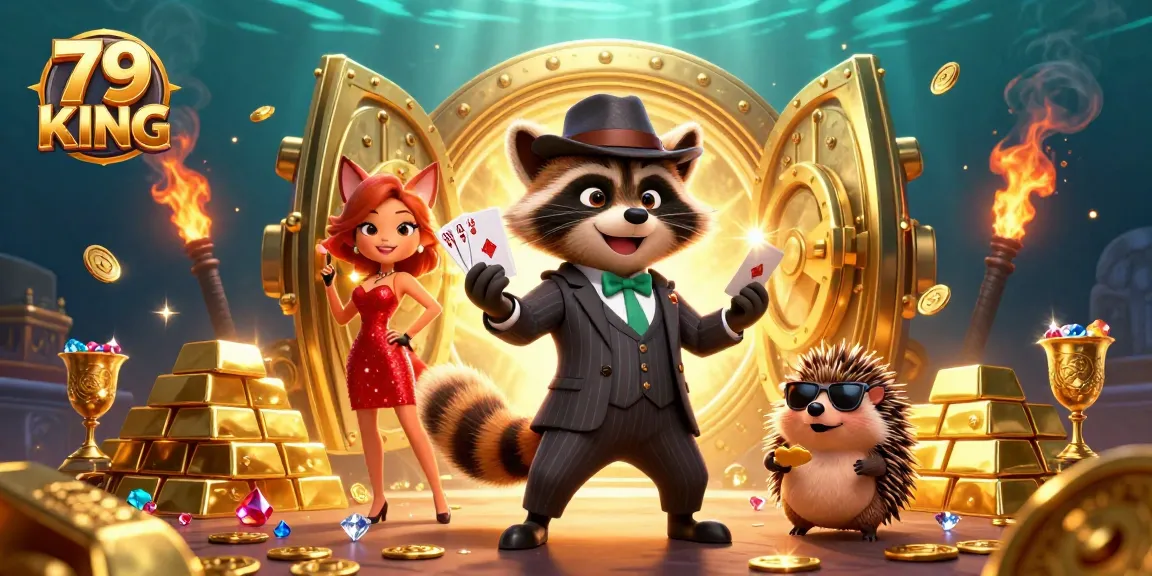 Join the thrilling action of 79 KING with characters enjoying a lavish casino experience.