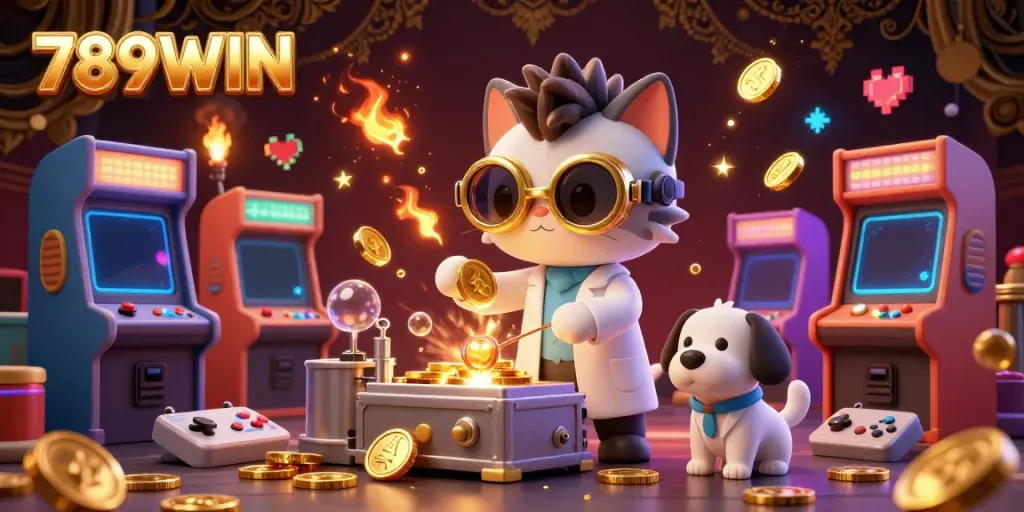 Experience the excitement of 789WIN with vibrant gaming elements and dynamic characters.