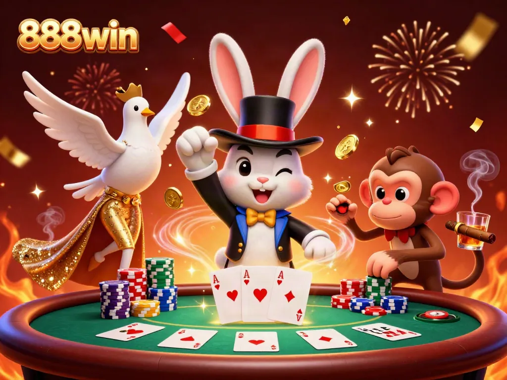 Experience thrilling games at 888win with magical characters and rich casino elements all around