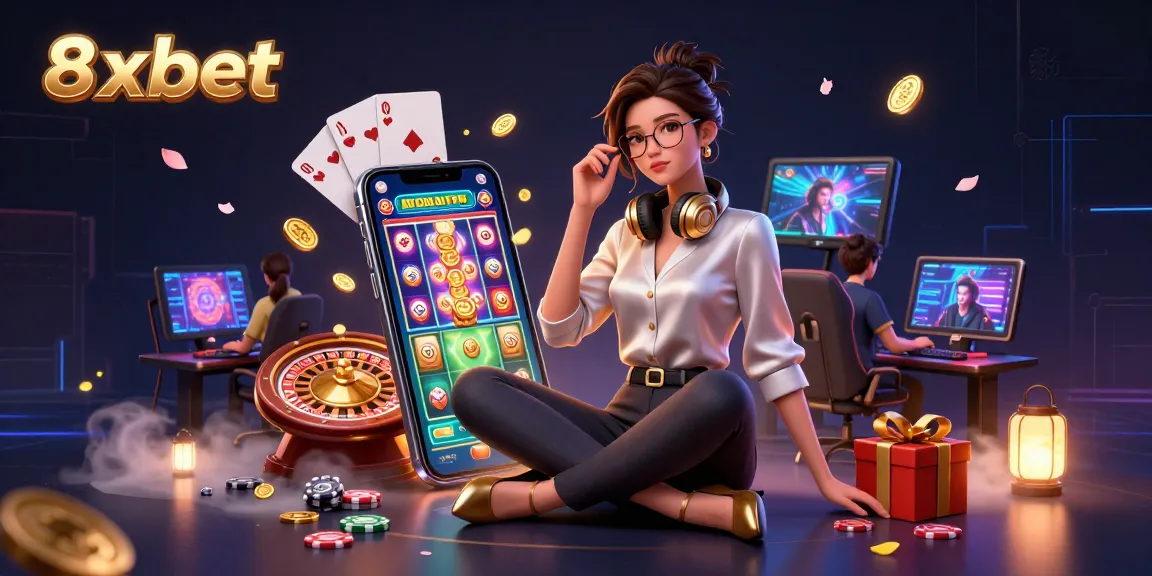 Experience thrilling gameplay at 8xbet with vibrant casino elements and engaging characters.