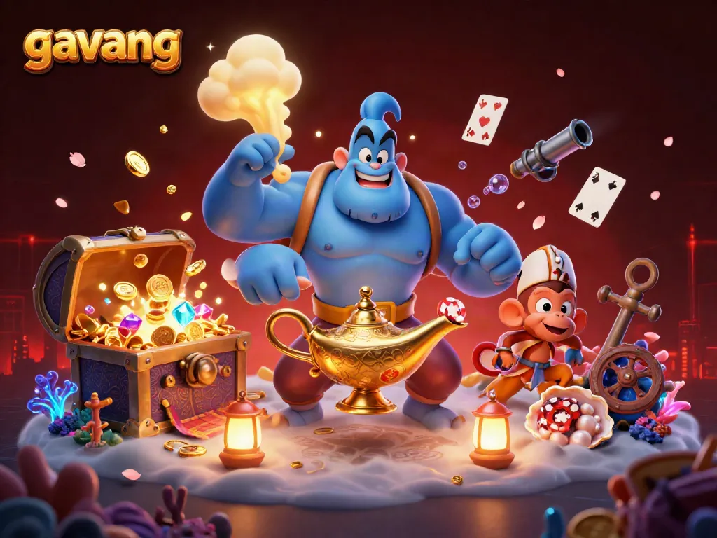 Experience thrilling action with the gavang live casino atmosphere depicted in this vibrant illustration.