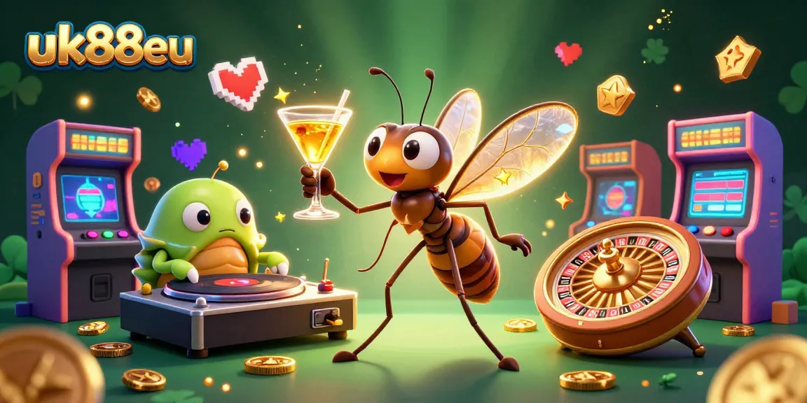 Engage in thrilling gameplay at uk88eu with a vibrant casino scene featuring a golden roulette wheel and dynamic characters.