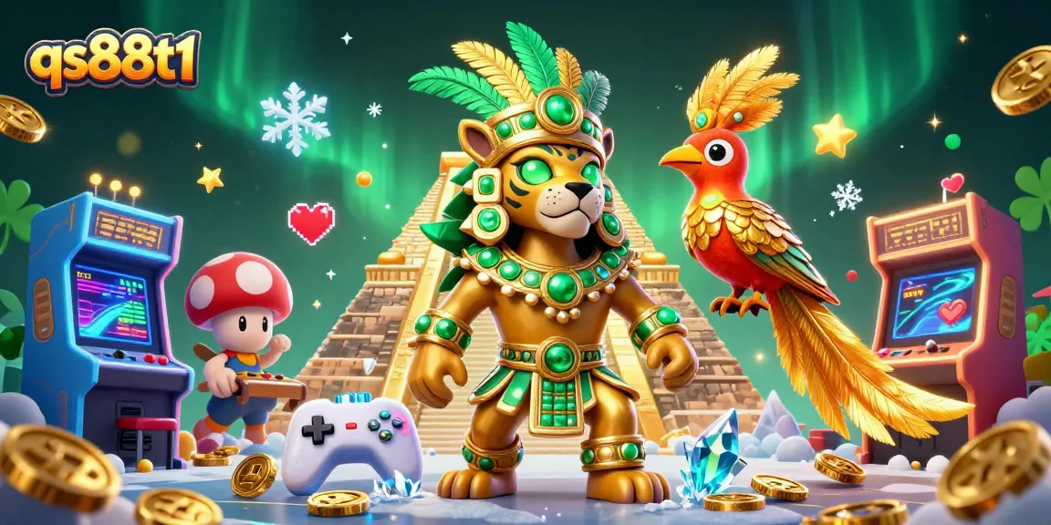 Engage with exciting games at qs88t1, featuring a vibrant casino atmosphere and 3D elements.