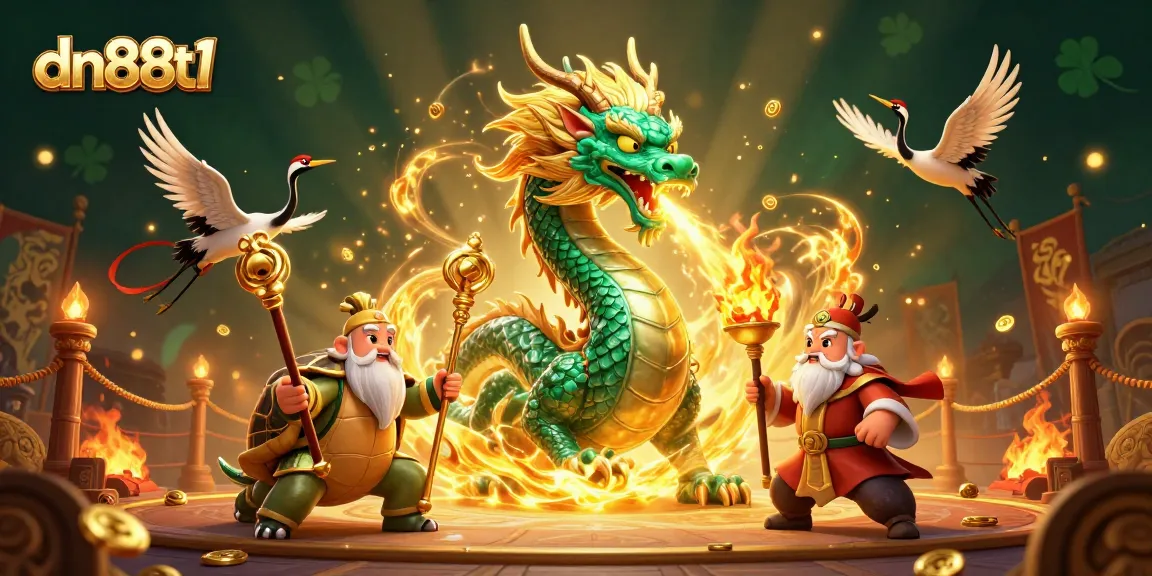 Engage with dn88t1's thrilling gaming experience featuring a jade dragon amidst golden treasures.