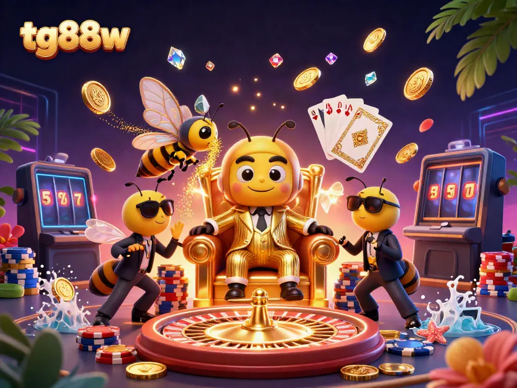 Experience thrilling gameplay with tg88w's bumblebee mob boss amidst casino riches and excitement