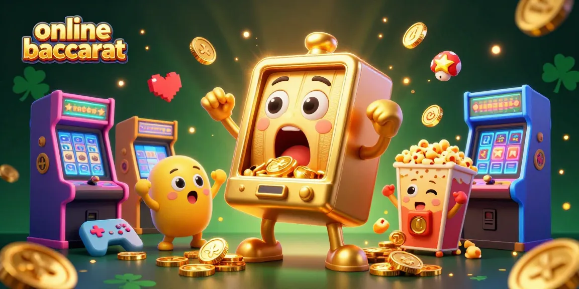 Win exciting coins in online baccarat with lively slot machines and casino elements.