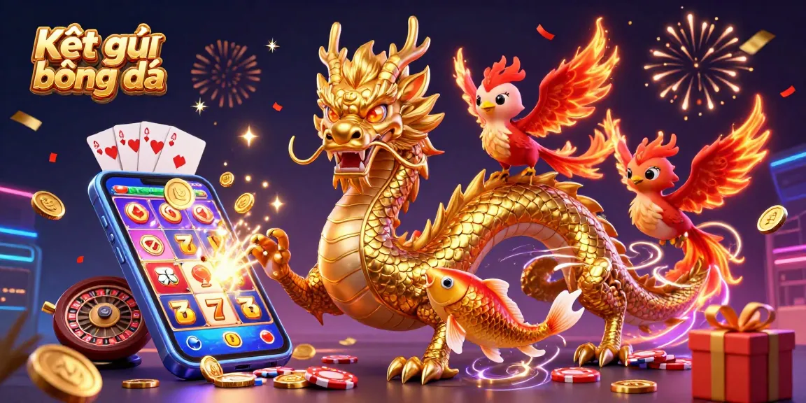 Experience Kết quả bóng đá like never before with an engaging casino-themed illustration showcasing action-packed gaming elements.