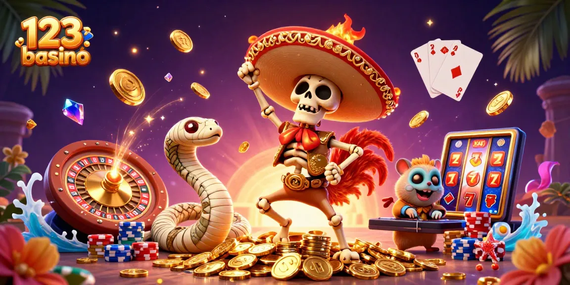 Experience exciting wins and rewards at 123b casino, featuring vibrant characters and dynamic gaming action.