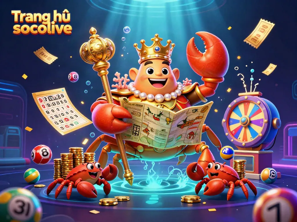 Experience the vibrant world of Trang chủ socolive with a golden crab emperor and dynamic gaming elements.