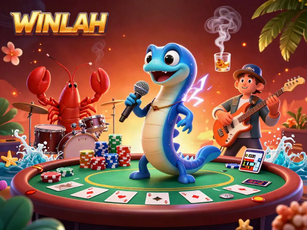 WINLAH energizes the underwater casino stage with thrilling performances from a DJ eel and band.