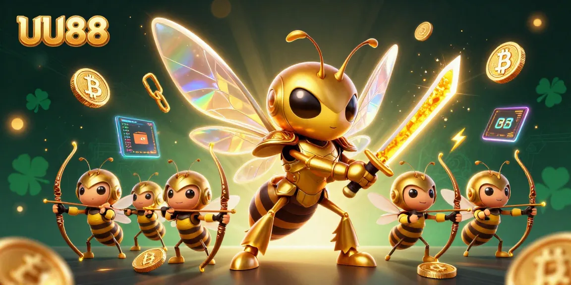 Experience thrilling gambling at UU88 with golden hornets and crypto elements.