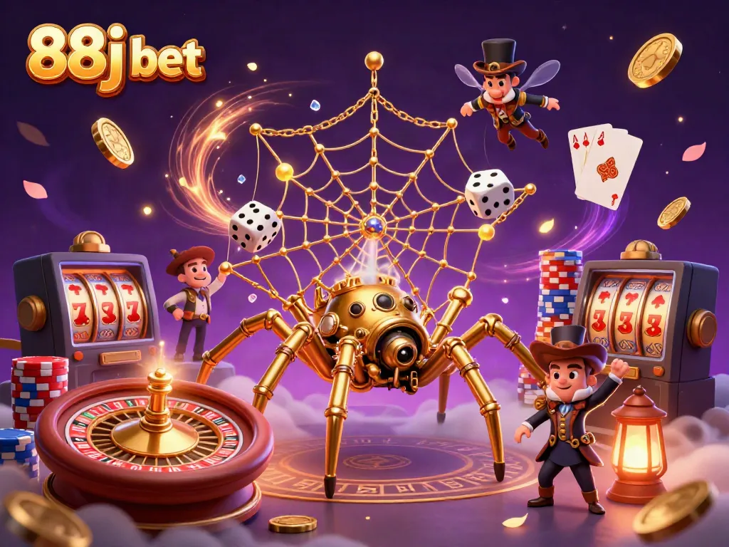 Play thrilling games with 88j bet in a vibrant steampunk casino world filled with luck and excitement.