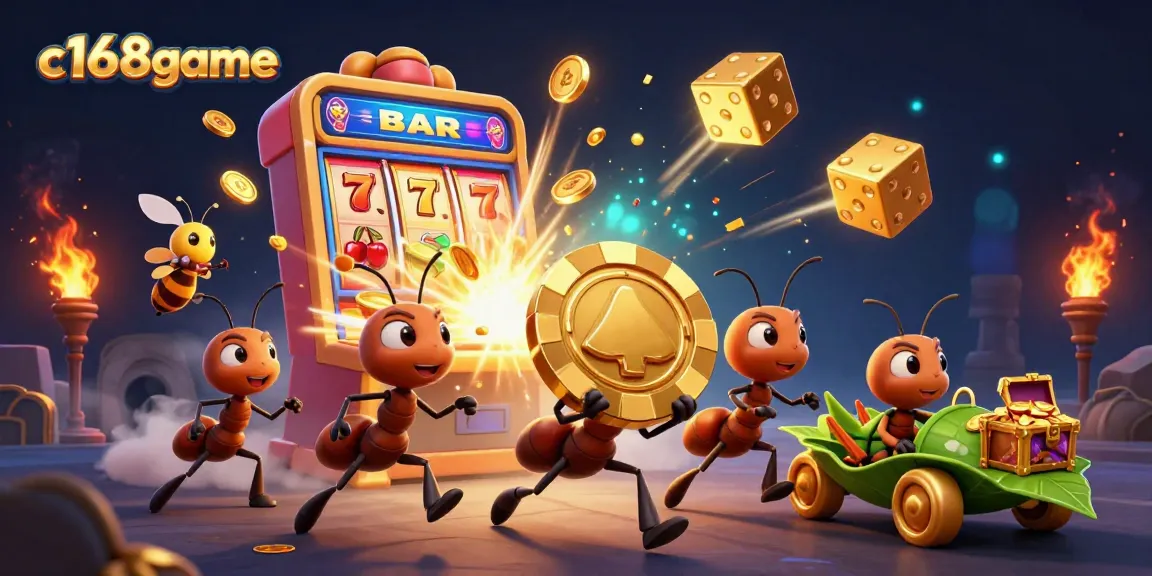 Experience the thrill of winning with c168game's giant poker chip heist in this animated casino adventure.