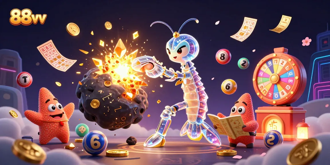 Explore 88vv's dynamic gaming world with vibrant visuals and engaging lottery elements.