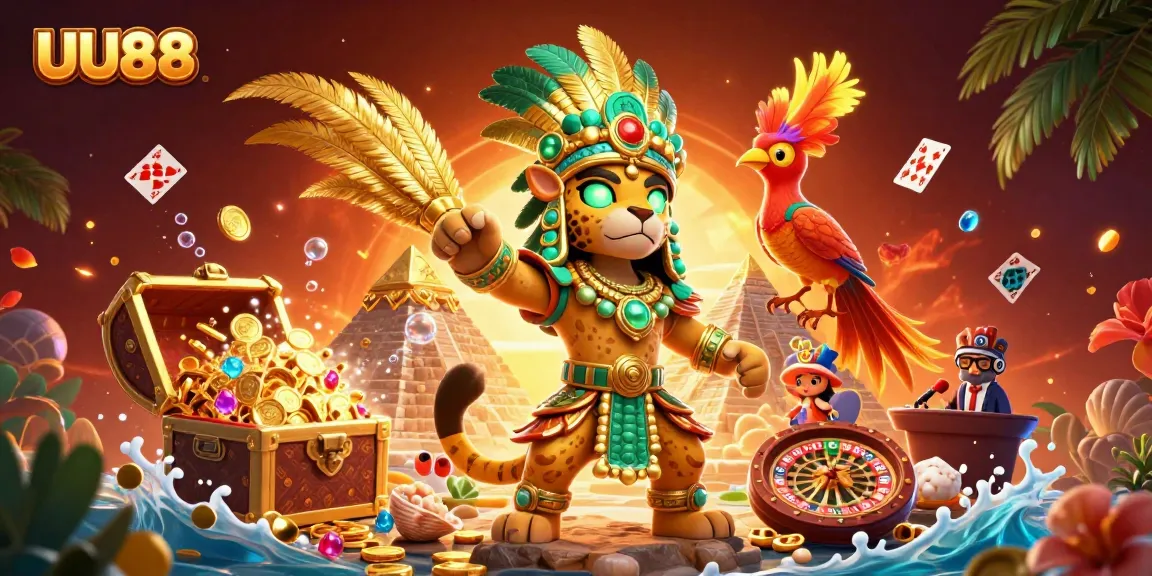 Experience exhilarating gameplay at UU88 with a vibrant casino scene featuring dynamic characters and rich details.